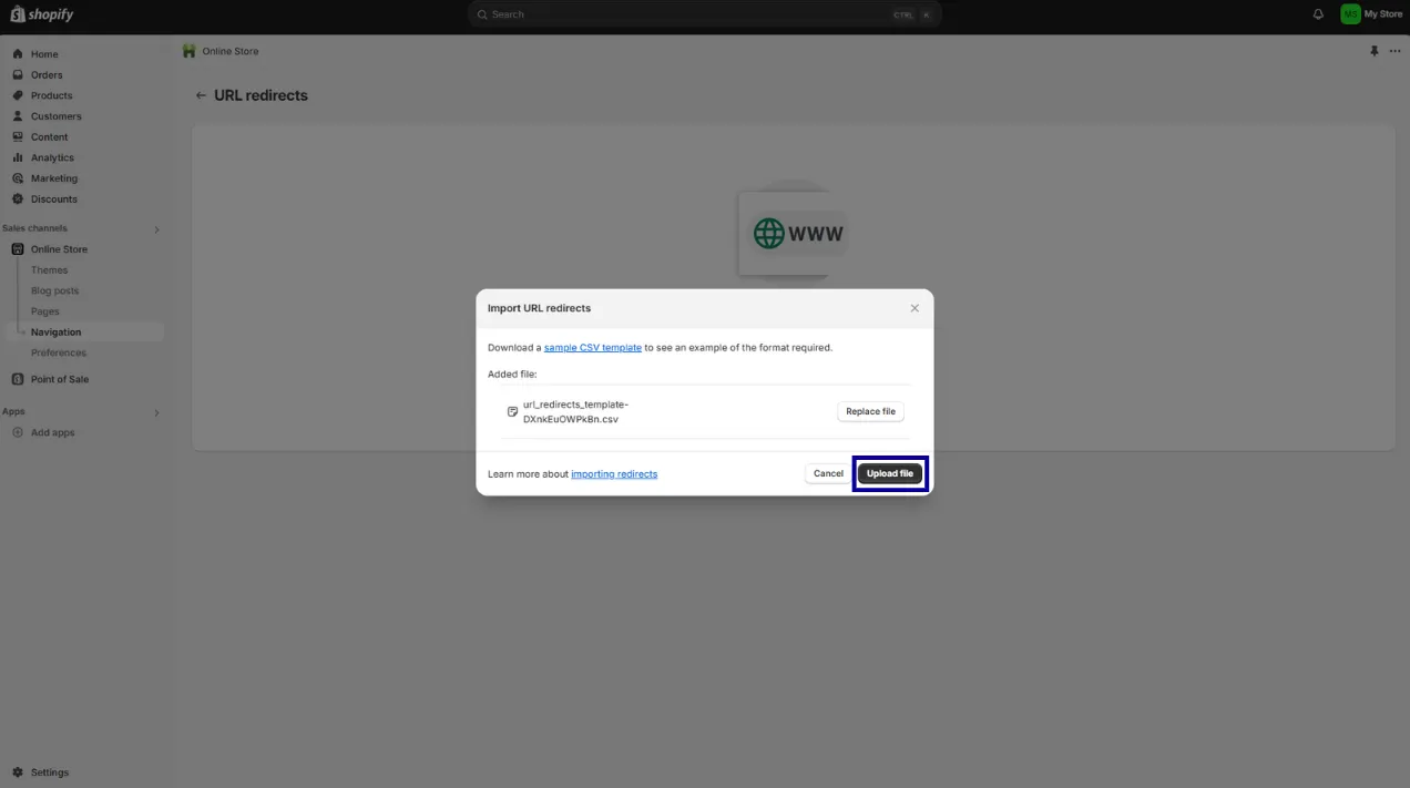 click Upload File